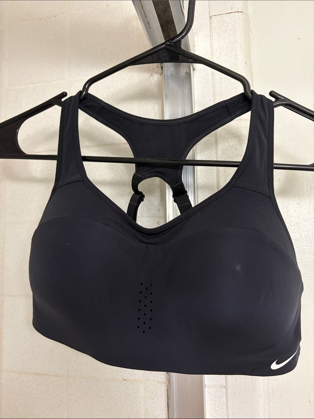 Nike Black Supportive Racerback Sports Bra with Venting